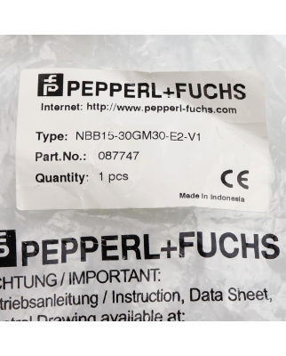 Pepperl+Fuchs Induktiver Sensor NBB15-30GM30-E2-V1 087747 OVP