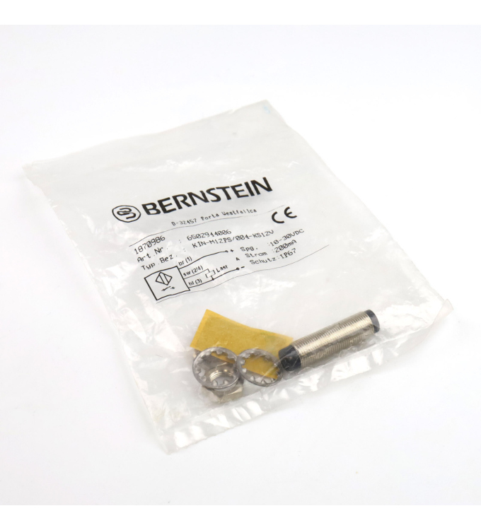 BERNSTEIN Induktiver Näherungsschalter KIN-M12PS/004-KS12V 6502944006 OVP