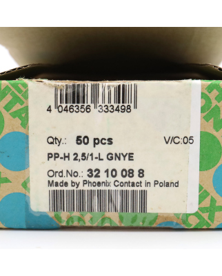 Phoenix Contact Stecker PP-H 2,5/1-L GNYE 3210088 (50Stk.) OVP