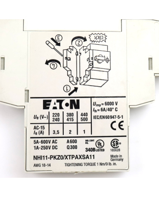 Eaton Hilfschalter NHI11-PKZ0/XTPAXSA11 GEB