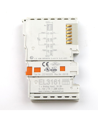 Beckhoff 1-Kanal-Analog-Eingangsklemme EL3161 GEB