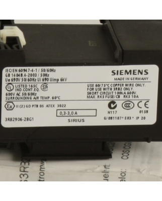 Siemens Sirius Stromwandler 3RB2906-2BG1 OVP