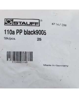Stauff Schellenkörper 110a PP black9005 1130005149 (25Stk.) OVP