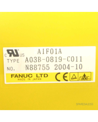 Fanuc I/O Interface Module A03B-0819-C011 AIF01A GEB