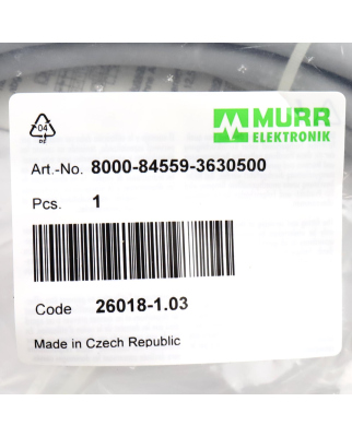 MURR ELEKTRONIK Kabel 8000-84559-3630500 OVP