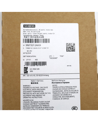 Siemens Wendestarter 3RM1307-2AA04 OVP