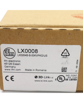 ifm Füllstandsensor LX0008 LK0264B-B-00KVPKG/US OVP