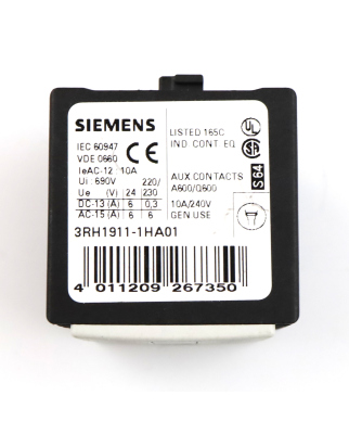 Siemens Hilfsschalterblock 3RH1911-1HA01 GEB
