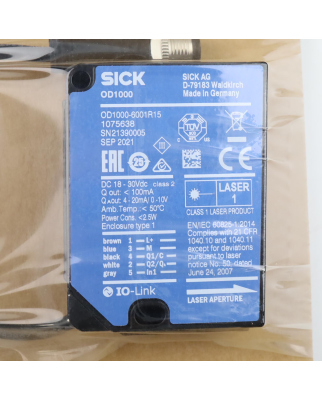 SICK Distanzsensor OD1000-6001R15 1075638 OVP