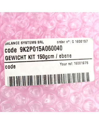 Balance Systems Gewicht-Kit 9K2P015A060040 OVP
