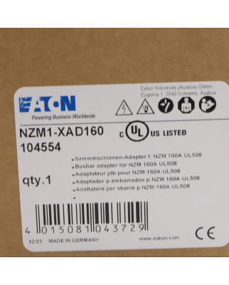 EATON Sammelschienen-Adapter NZM1-XAD160 104554 OVP