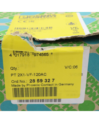 Phoenix Contact Überspannungsschutzgerät PT 2X1-VF-120AC 2859327 (6Stk.) OVP
