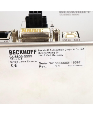 Beckhoff Senderbox CU8803-0000 GEB
