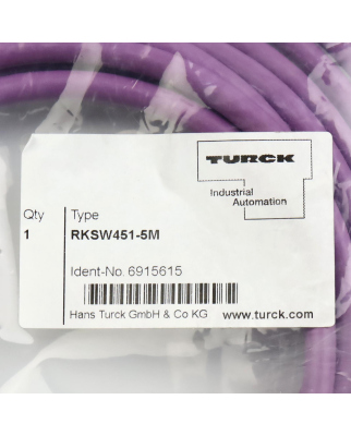 Turck PROFIBUS-Leitung RKSW451-5M 6915615 OVP