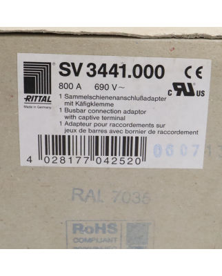 RITTAL Sammelschienenanschlussadapter SV 3441.000 OVP