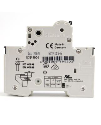 Siemens Leitungsschutzschalter 5SY4113-6 OVP
