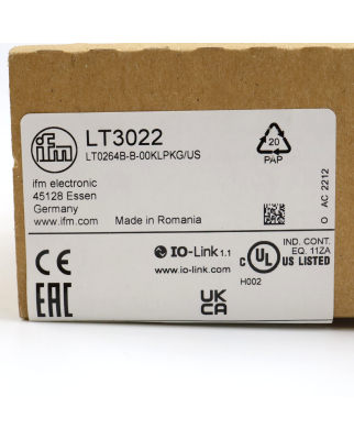ifm Füllstands -und Temperatursensor LT3022...