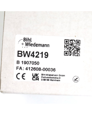 Bihl+Wiedemann ASi Netzteil BW4219 OVP