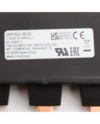 Siemens 3-Phasen Sammelschiene 3NP1923-1BF30 (5Stk.) OVP