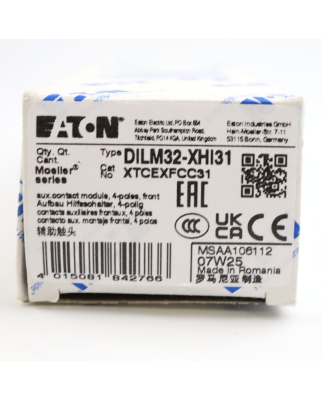 Eaton Hilfsschalterbaustein DILM32-XHI31 106112 (3Stk.) OVP