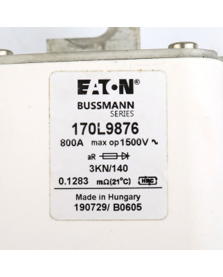 Eaton Bussmann Sicherungseinsatz 170L9876 GEB