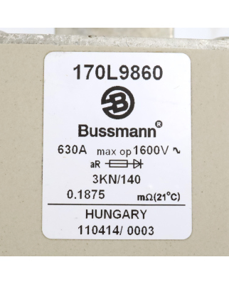Bussmann Sicherungseinsatz 170L9860 GEB