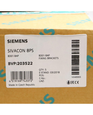 Siemens Aufhängebügel BVP:203522 (5Stk.) OVP