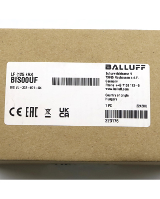 Balluff RFID LF Reader BIS00UF BIS VL-302-001-S4 SIE