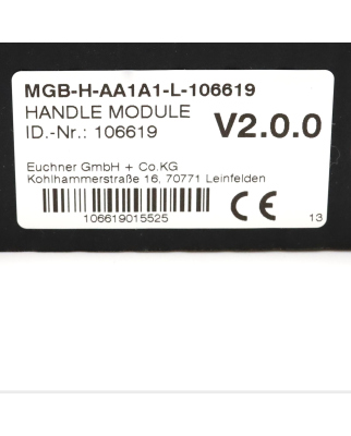 Euchner Griffmodul MGB-H-AA1A1-L-106619 106619 OVP