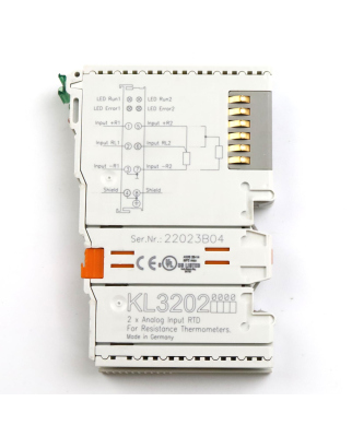 Beckhoff 2-Kanal-Analog-Eingangsklemme KL3202 GEB