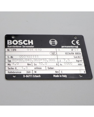 Bosch Servomotor SE-B2.040.060-10.000 GEB