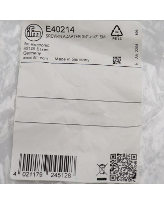 ifm Einbauadapter E40214 (2Stk.) OVP