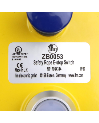 ifm Seilzug-NOT-HALT-Schalter ZB0053 NOV