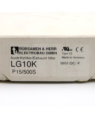 Rübsamen & Herr Austrittsfilter LG10K P15/500S OVP
