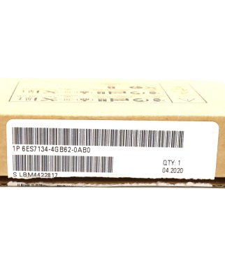 Simatic S7 ET200S 6ES7 134-4GB62-0AB0 OVP
