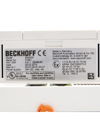 Beckhoff PROFINET-RT-Buskoppler EK9300 NOV