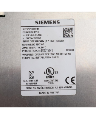 SIMATIC SITOP PSU300M 6EP1456-3BA00 GEB