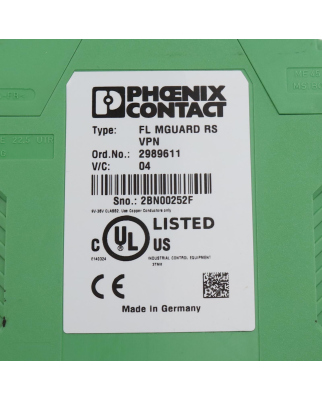 Phoenix Contact Router FL MGUARD RS VPN 2989611 GEB