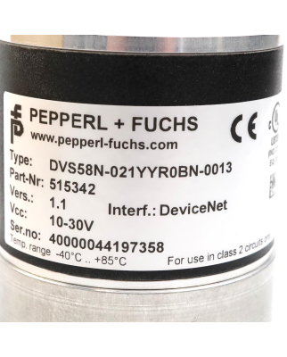 Pepperl+Fuchs Encoder DVS58N-021YYR0BN-0013 515342 OVP