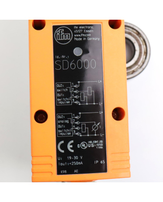 ifm efector Strömungssensoren SD6000 SDR12DGXFPKG/US-100 GEB