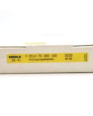 EBERLE Analogausgabemodul DA-41 0514 70 000 100 OVP
