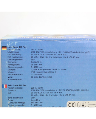 Züblin Bewegungsmelder Swiss Garde 360 Plus 25000 OVP
