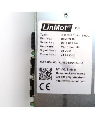 LinMot Servo Drive C1250-PD-XC-1S-000 0150-2619 GEB