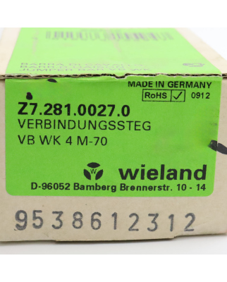 Wieland Verbindungssteg VB WK 4 M-70 Z7.281.0027.0 (2Stk.) OVP