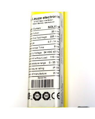 Leuze Lichtvorhang SD4R20-225E 67840402 + SD4T20-225 67841702 GEB