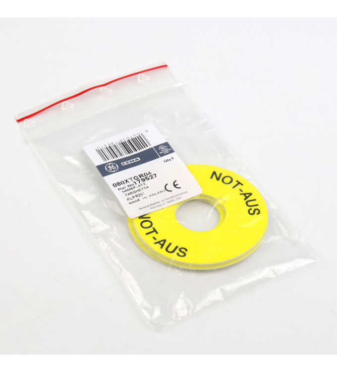 General Electric Not-AUS-Platte 080XTGR04 179527 (5Stk.) OVP
