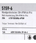 PCE Wandgerätestecker 5159-6 20A 4P5W 6h NOV