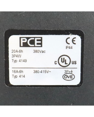PCE CEE-Anbausteckdose 4149-6f8 20A 3P4W 6h NOV