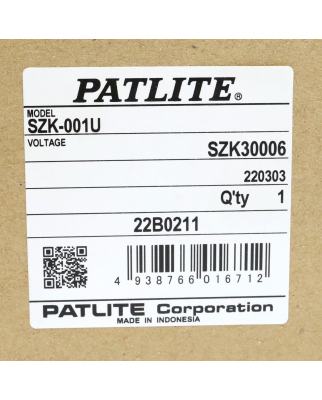 Patlite Wandmontagehalterung SZK-001U OVP