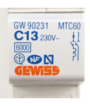 GEWISS Leitungsschutzschalter GW90231 MTC60 NOV